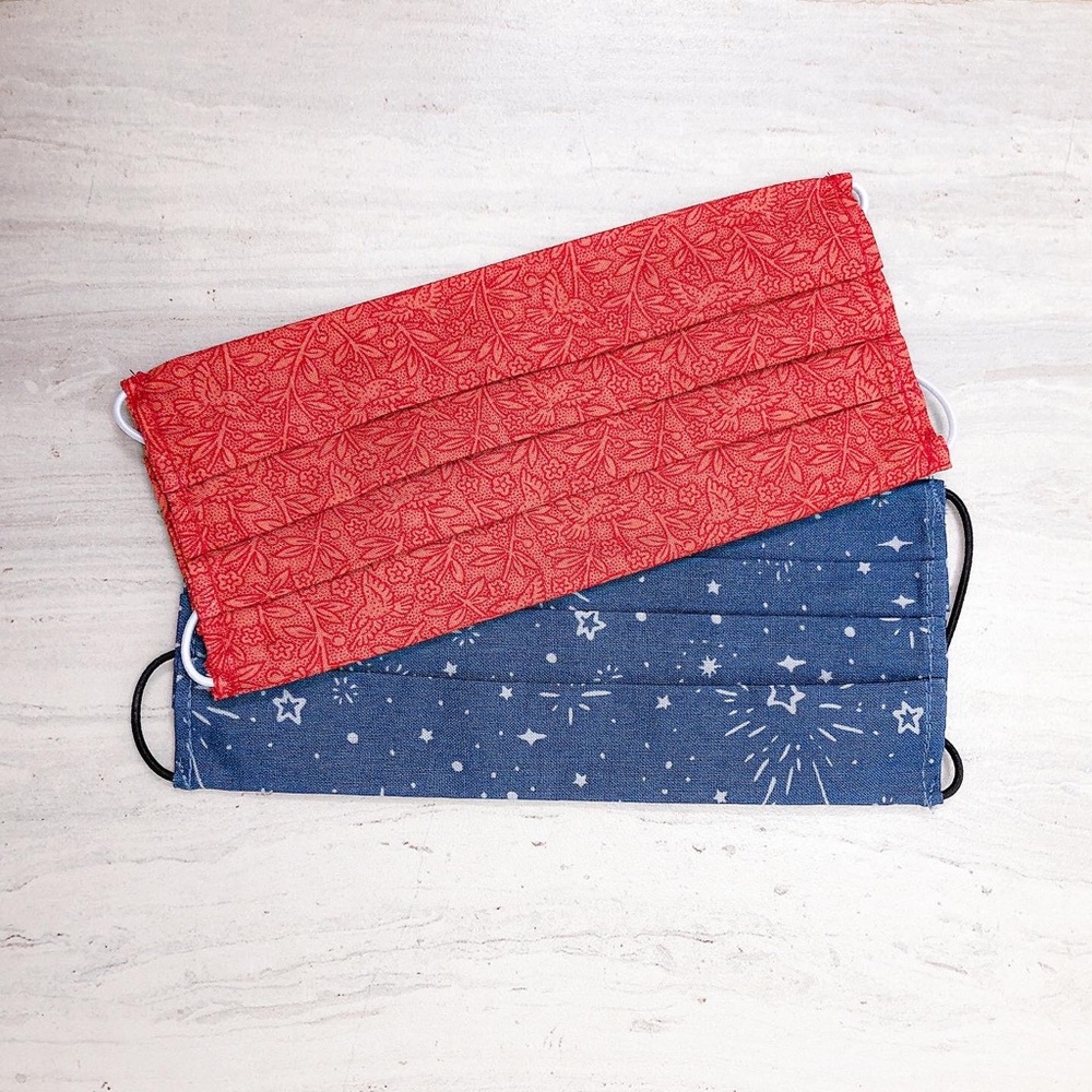 Handmade adult cotton face mask with filter pocket - Picture 3 of 3